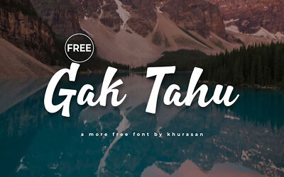 Gak Tahu Font