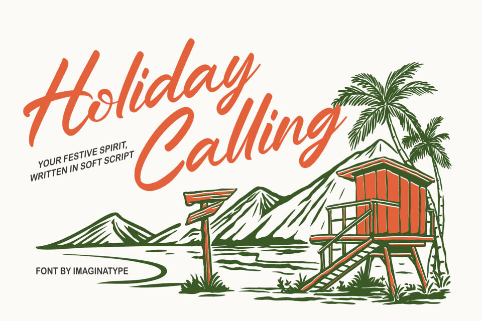 Holiday Calling – Non Commercia Font