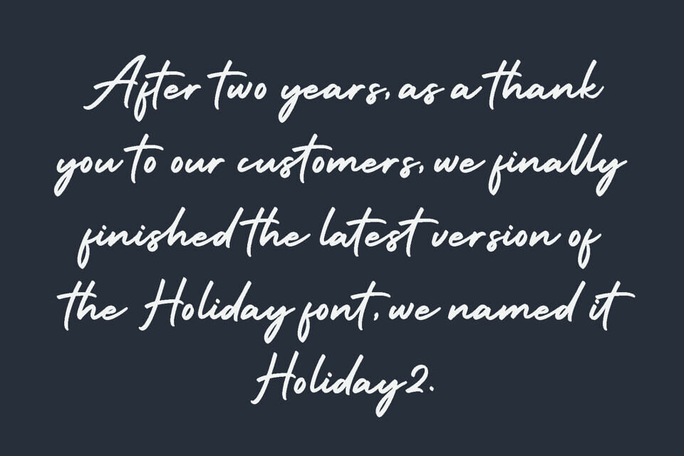 Holiday Font