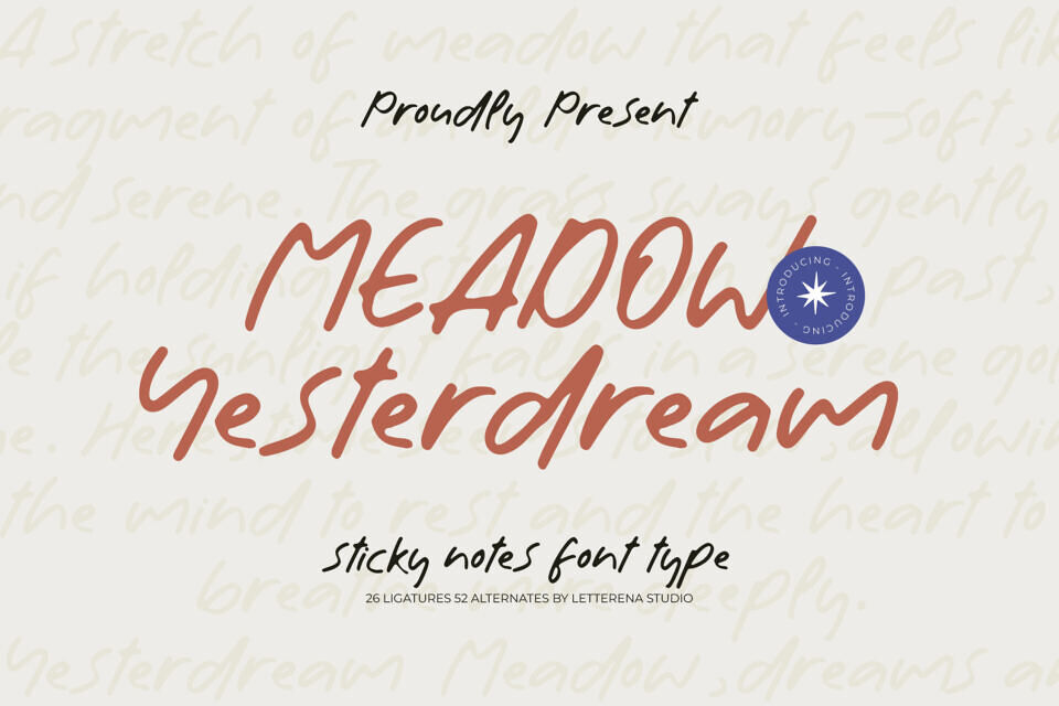 Meadow Yesterdream Font