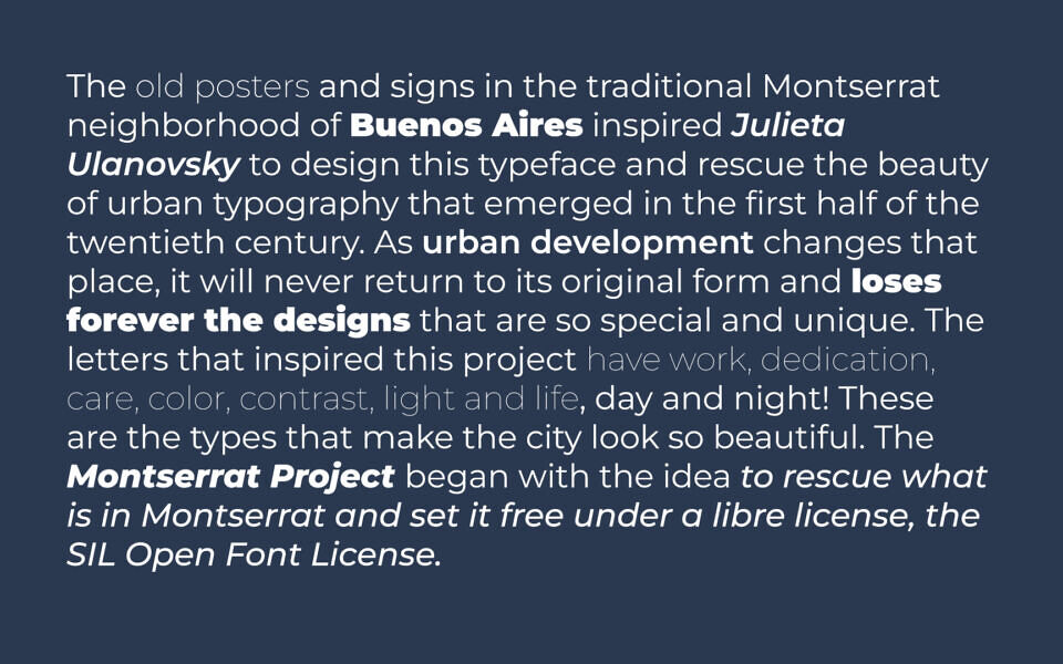 Montserrat Font Family