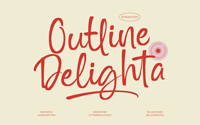Outline Delighta Font