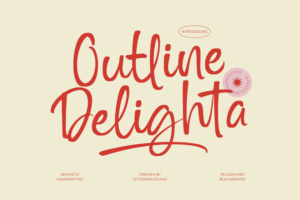 Outline Delighta Font