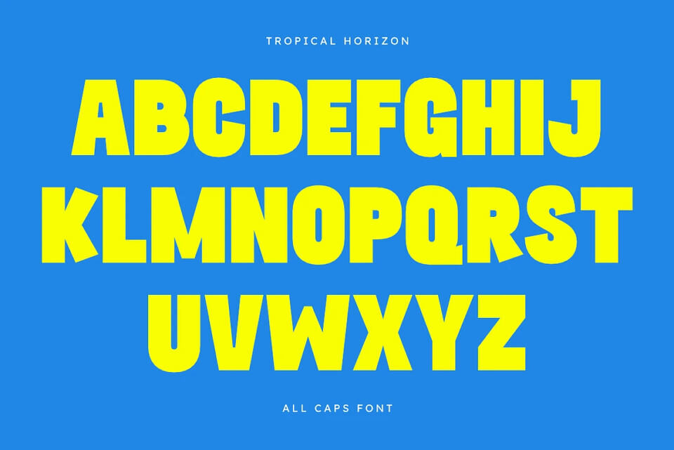 Tropical Horizon Font