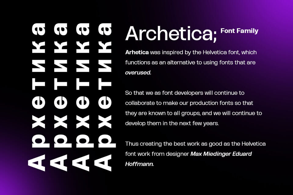 Archetica Font
