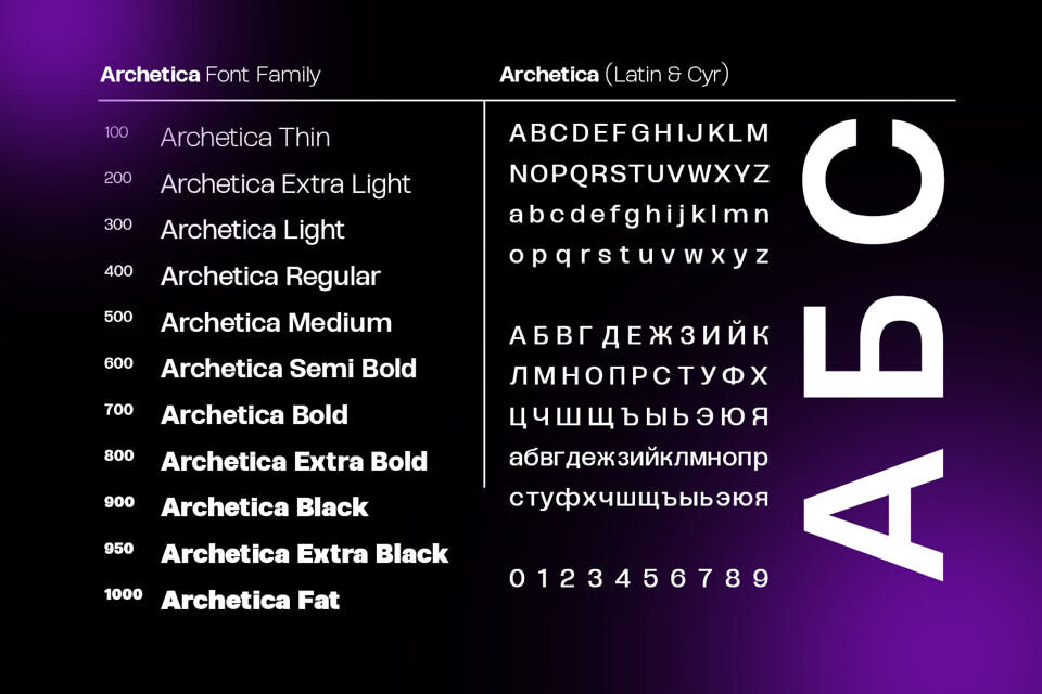 Archetica Font