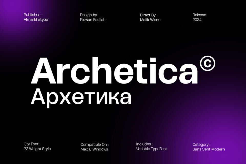 Archetica Font