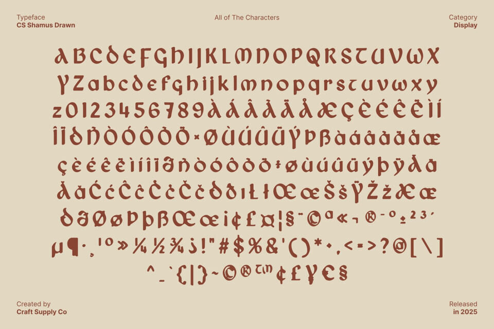 CS Shamus Drawn Font