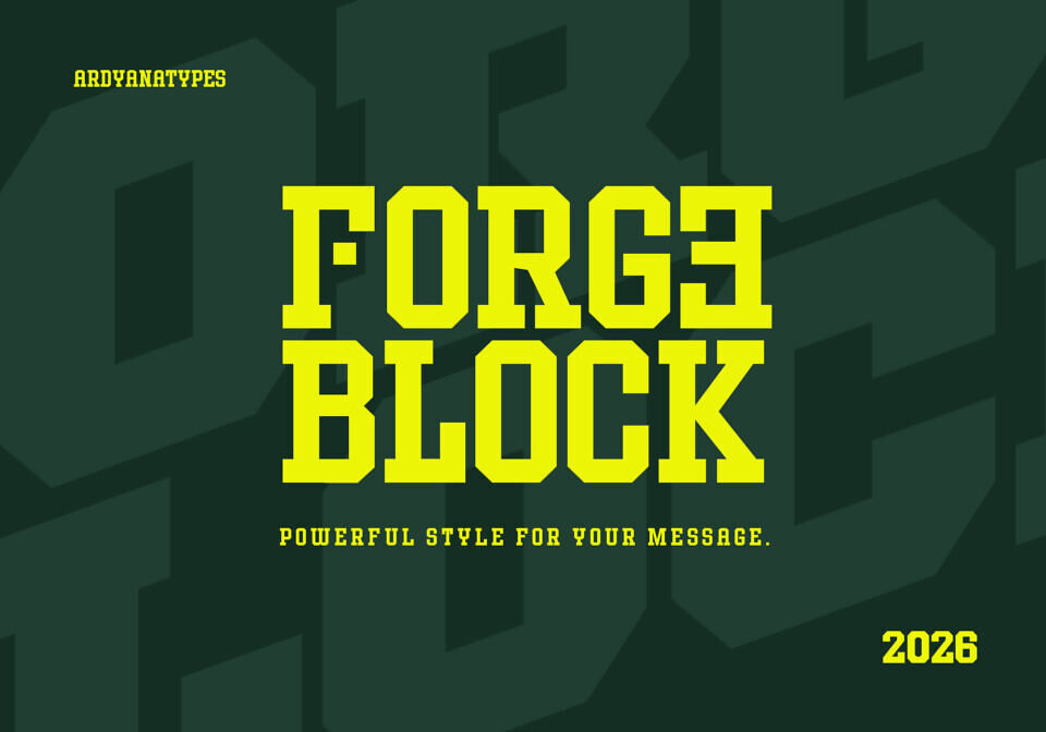 Forge Block Font