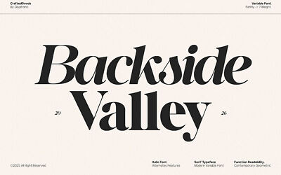 GC Backside Valley Font