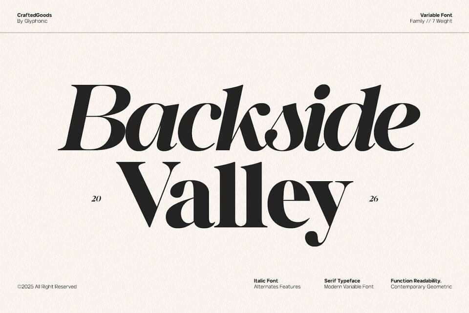 GC Backside Valley Font