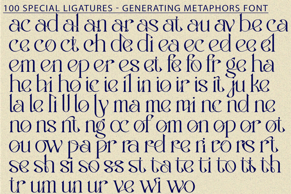 Generating Metaphors Font