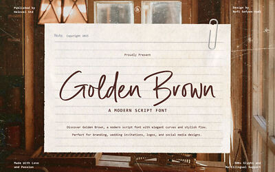 Golden Brown Font