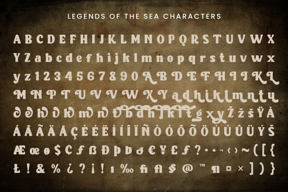 Legends Of The Sea Font