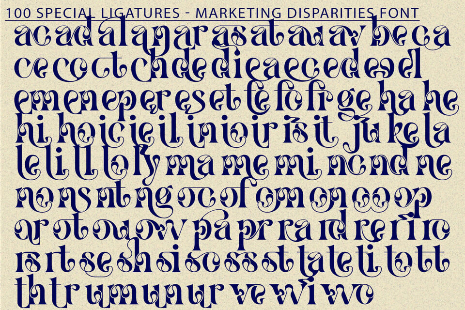 Marketing Disparities Font