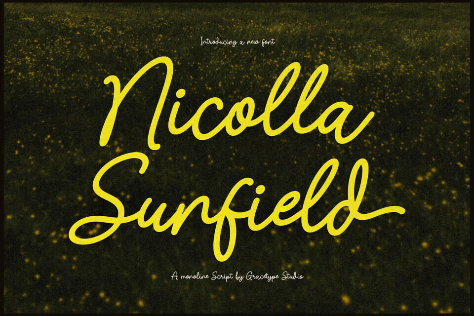 Nicolla Sunfield Font