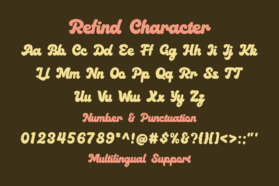 Refind Script Font