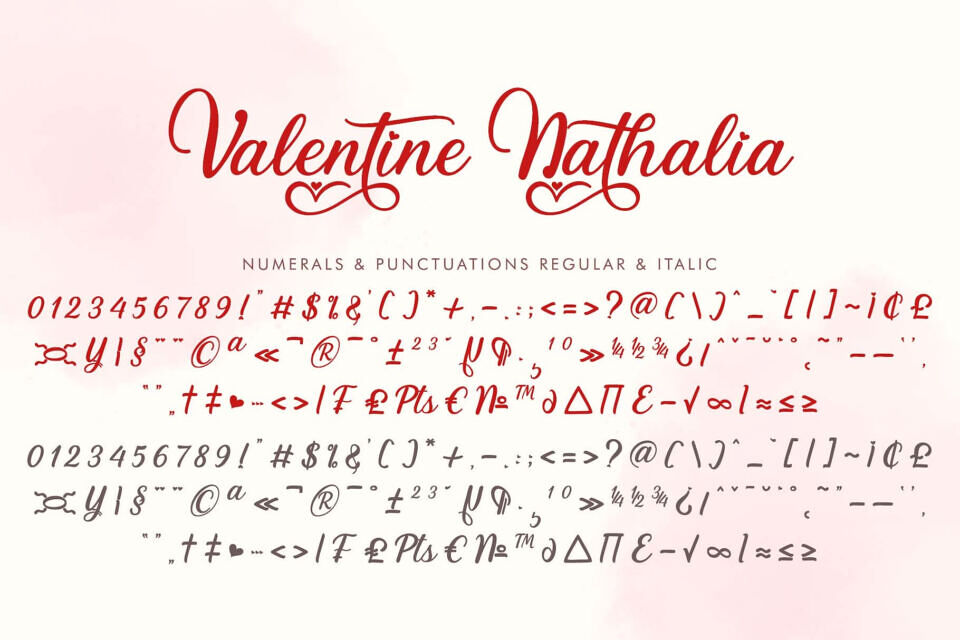 Valentine Nathalia Font