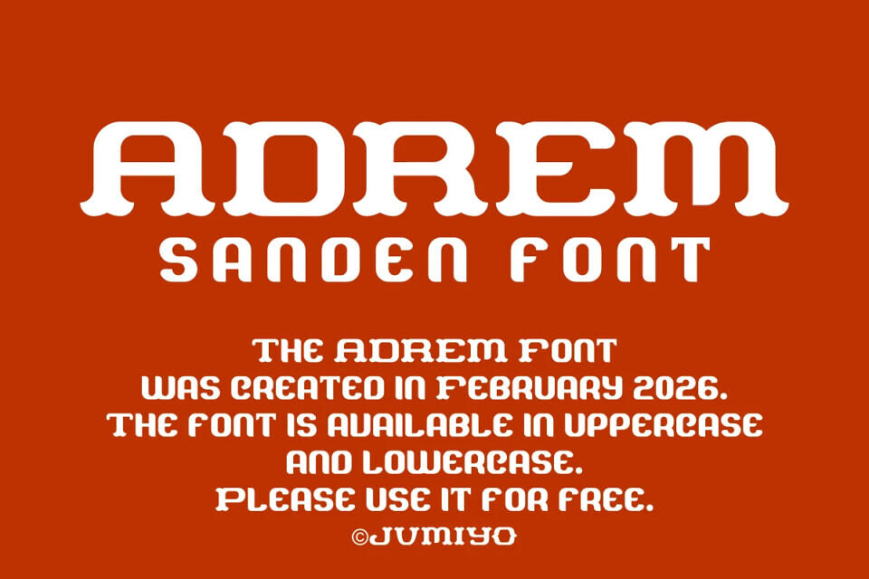 ADREM Sanden Font