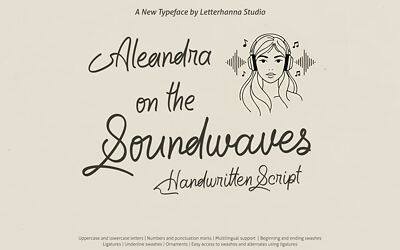 Aleandra On The Soundwaves Font