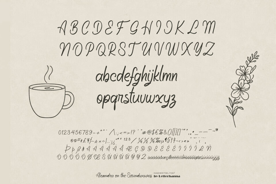 Aleandra On The Soundwaves Font