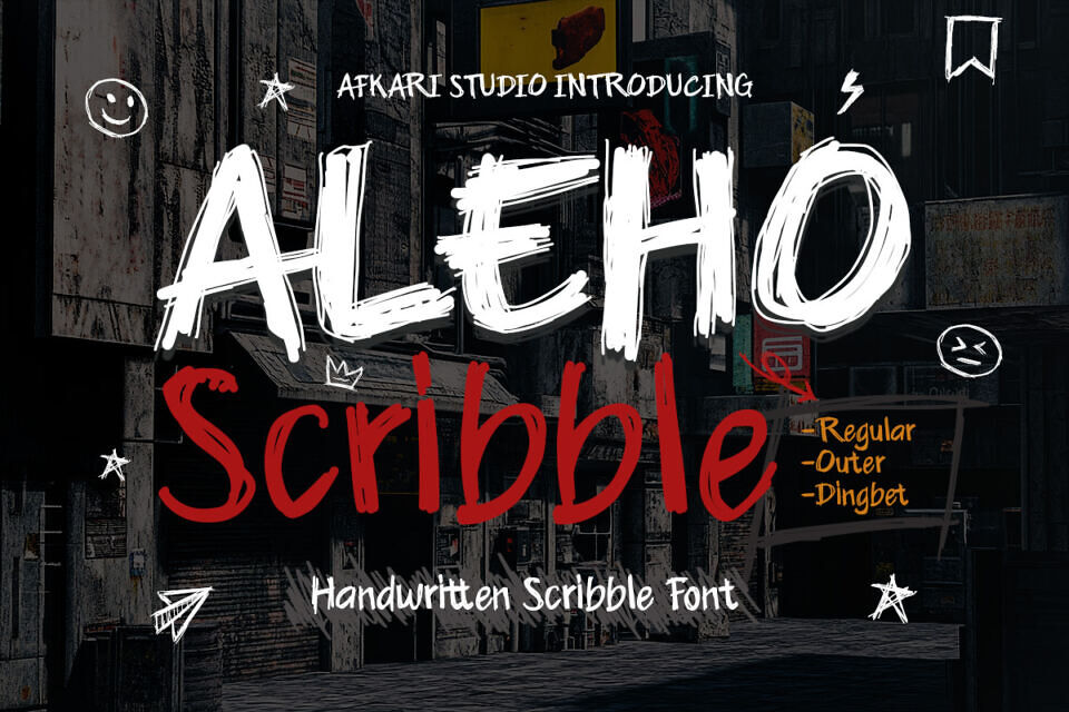 Aleho Scribble Font