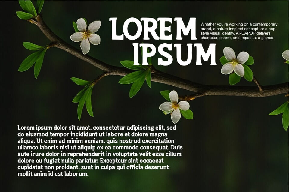 Arcapop Font