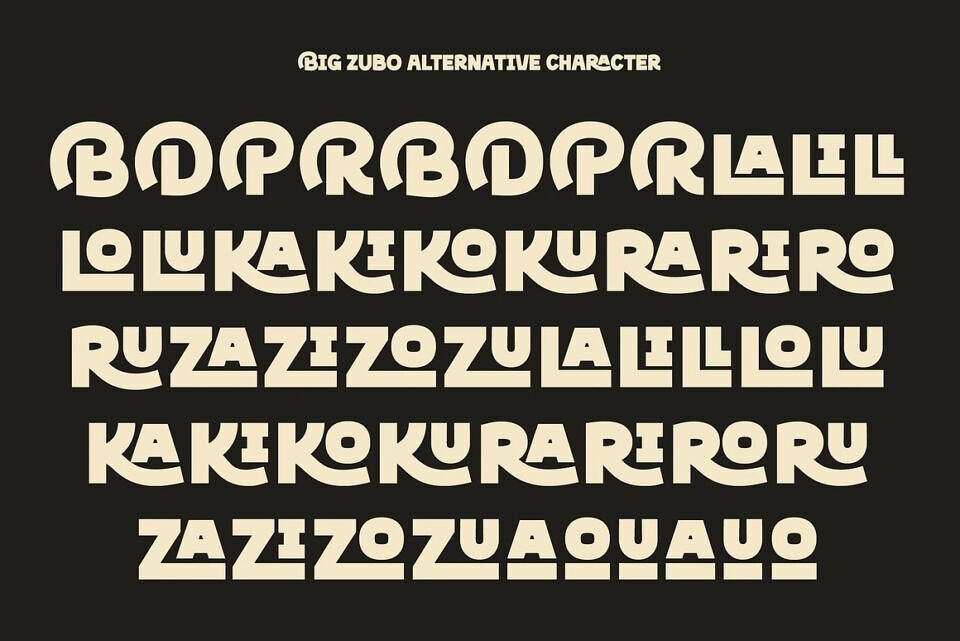 Big Zubo Font