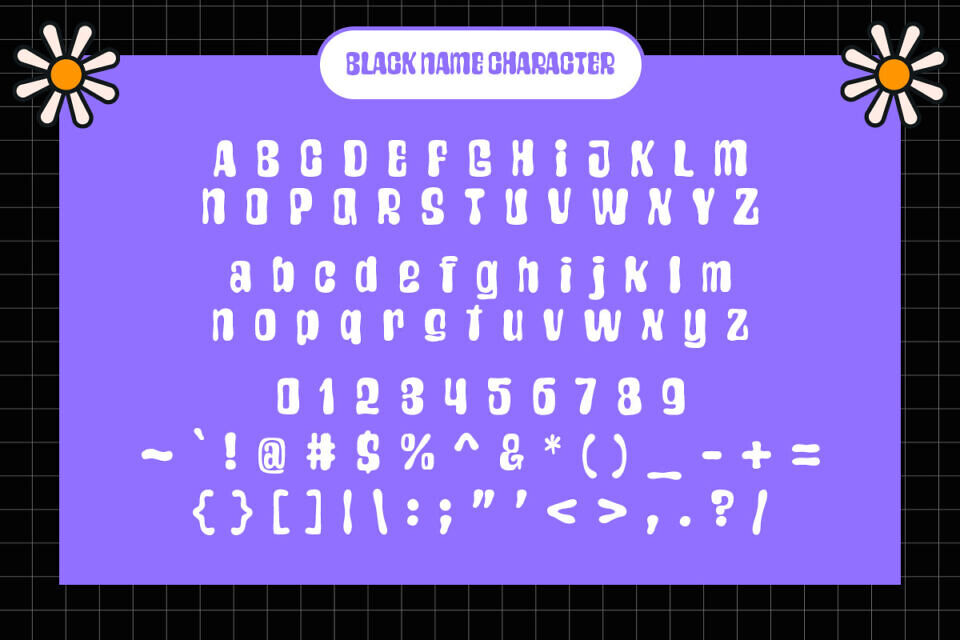 Black Name Font