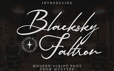 Blacksky Faltron Font