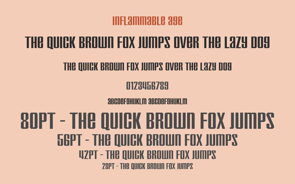 Inflammable Age Font