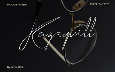 Kazequill Thin Stroke Signature Script Font