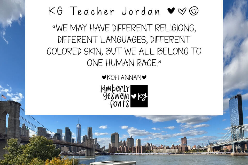 KG Teacher Jordan Font