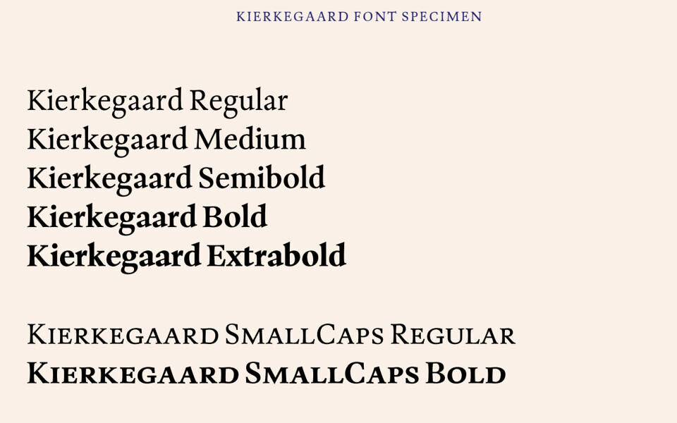 Kierkegaard Font