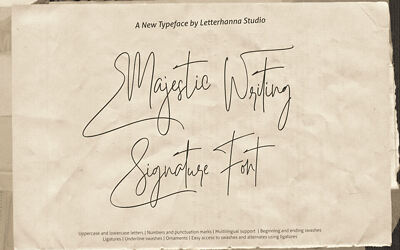 Majestic Writing Signature Font