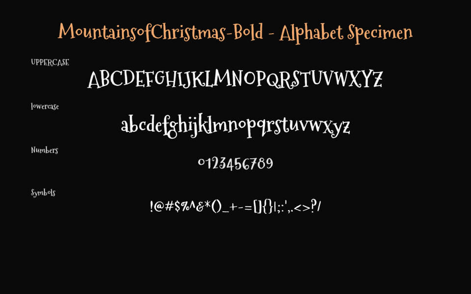 Mountains of Christmas Font