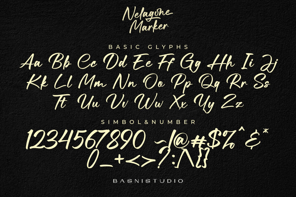 Nelagone Marker Font