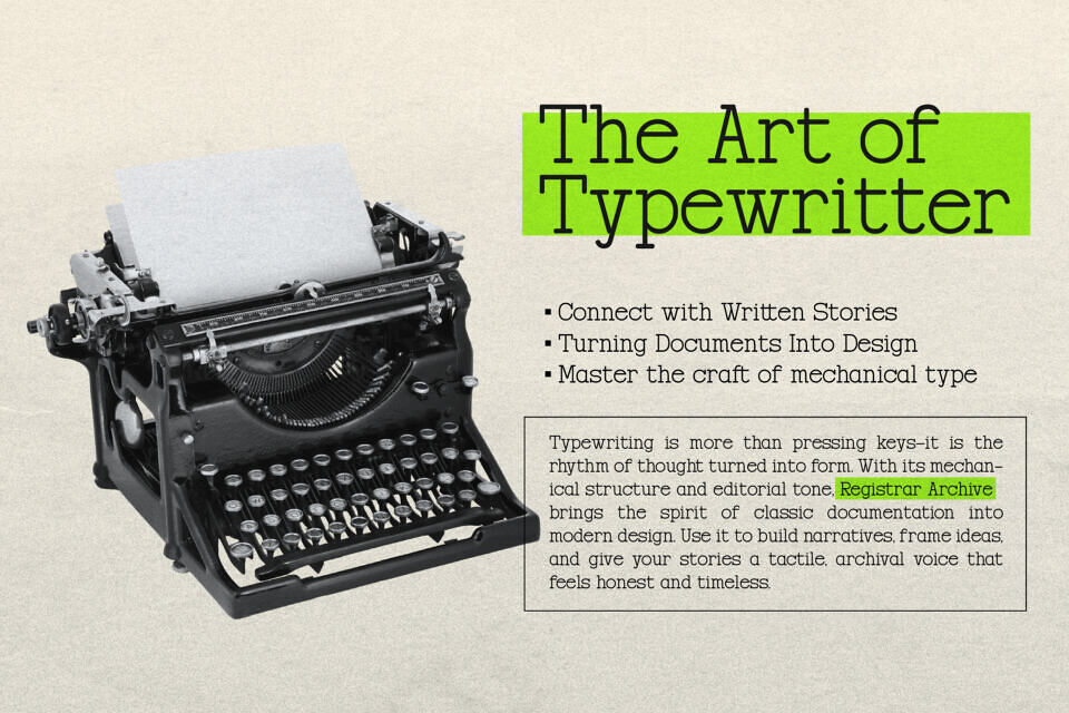 Registrar Archive Font