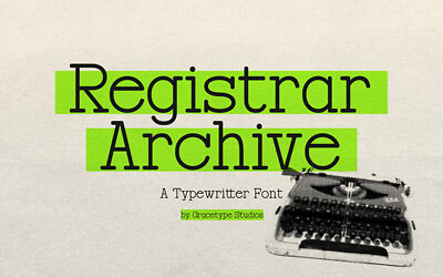 Registrar Archive Font