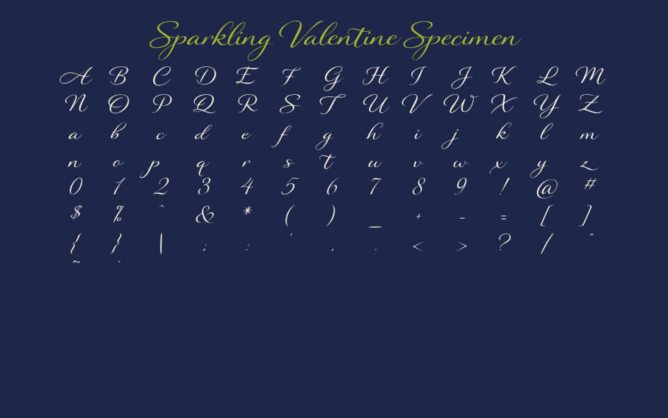 Sparkling Valentine Font