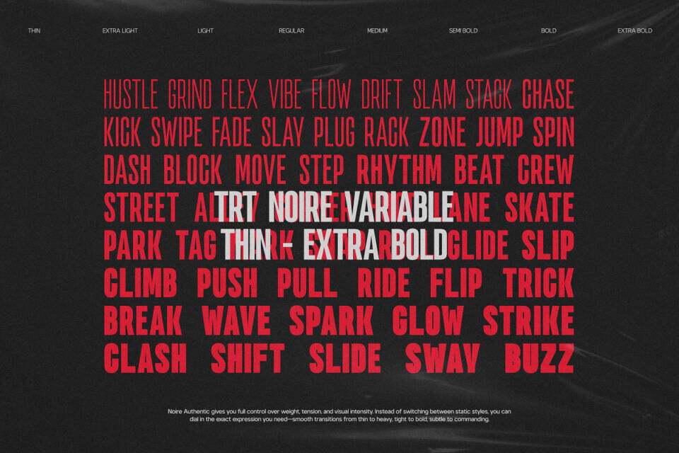 TRT Noire Authentic Font