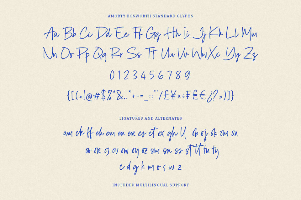 Amorty Bosworth Font