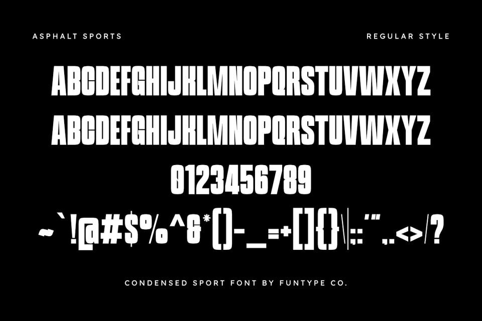 Asphalt Sports Font