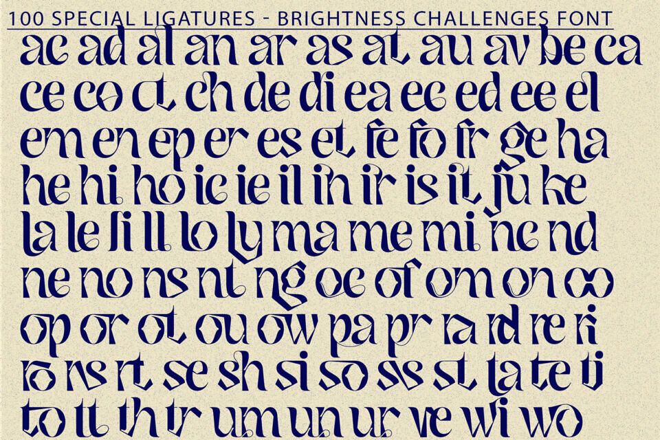 Brightness Challenges Font
