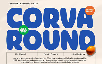 Corva Round Font