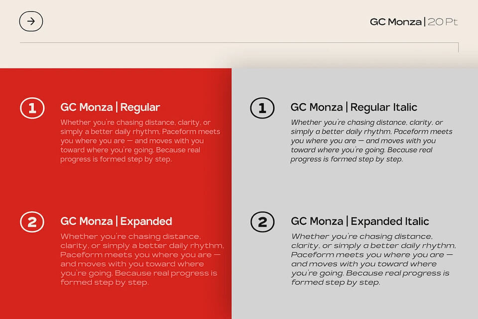 GC Monza Sans Font Family