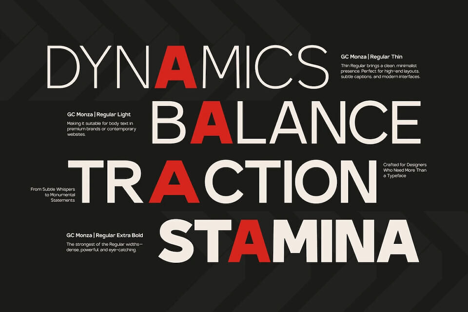 GC Monza Sans Font Family