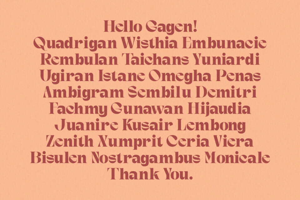 Gagen Font Family