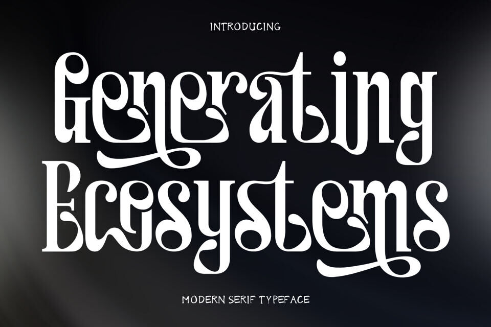 Generating Ecosystems Font