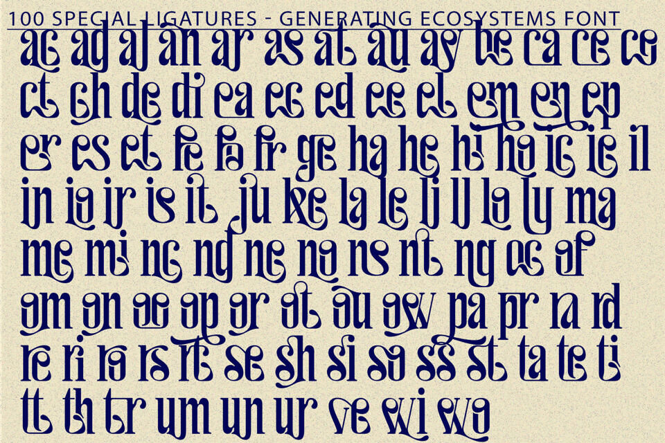 Generating Ecosystems Font
